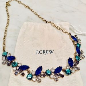 J. Crew Blue & Turquoise Jeweled Necklace